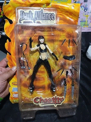 Dark Alliance Series One Chastity Action Figure Chaos Comics 2001 Sealed 7" New - Image 1 of 4