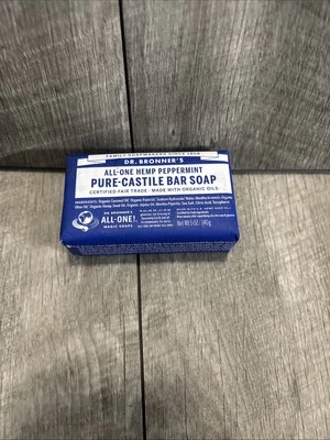 Dr. Bronners Pure-Castile Bar Soap Peppermint Hemp 5 oz Fair-Trade - Image 1 of 2