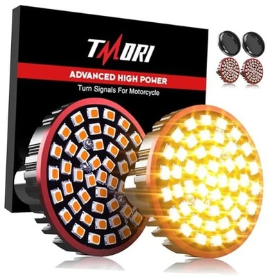 Señales de giro LED mejoradas para motocicleta 1156 bombillas traseras súper brillantes 1156 ámbar Foto 1 de 4