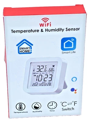 Smart Home WiFi LCD Temperatura Humedad Sensor Teléfonos Android e IOS Nuevo En Caja Foto 1 de 4