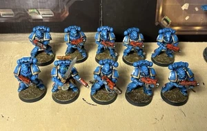 40k Space Marines Tactical Squad *painted* Ultramarines  - Picture 1 of 16