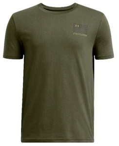 NWT  Under Armour Loose Fit  Freedom Tee   Youth LG  Marine Green Color  T-Shirt - Picture 1 of 6