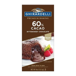 Barra para hornear chocolate agridulce GHIRARDELLI Premium 60 % cacao, 4 OZ (12 unidades) - Imagen 1 de 4