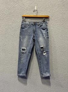Neu ohne Etikett Forever 21 mittelhohe gerissene Skinny Jeans für Mädchen Gr. 9/10 - Bild 1 von 2