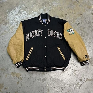 Vintage Starter Anaheim Mighty Ducks Varsity Jacket Large NHL Hockey - Picture 1 of 5
