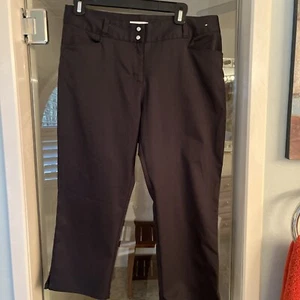 Adidas Capri Pants Women’s Size 10 Black Mid Rise Casual Zip - Picture 1 of 6
