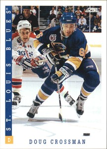 1993-94 Score  Blues Hockey Card #25 Doug Crossman