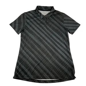 Nike Dri Fit Polo Golf Shirt Black Gray Design School Youth Small Boy Girl 34" - Picture 1 of 24