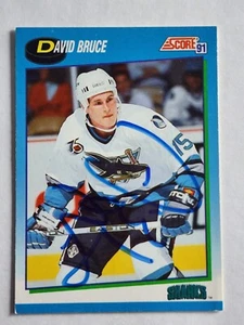 1991-92 Score DAVID BRUCE Signed Card #644 - Picture 1 of 2