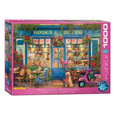 Eurographics Puzzle Bücher und Kaffee, Smart Cut, 1000 Teile, 68x48cm, 6000-5869