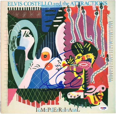 Elvis Costello Autographed Imperial Bedroom Album PSA Cover