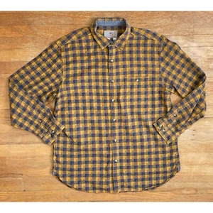 Vintage Mens Plaid Cotton Shirt Size XL 1990s Geometric Button Down Collared - Picture 1 of 4