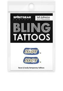 South Dakota State Jackrabbits Bling Eye Blacks - tatuaggi glitter e strass - Foto 1 di 2