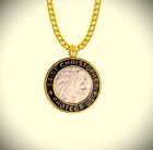 St. Christopher Gold over Sterling Silver medal, 24" chain