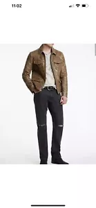John Varvatos Crinkle strukturierte Lederjacke. 52/L. $ 2498 - Bild 1 von 11