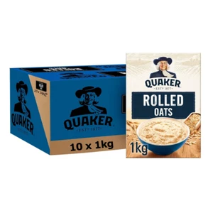Quaker Rolled Oats Cereal 1kg - X10 Boxes - Picture 1 of 7