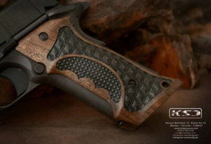 KSD Brand Colt 1911 FIT Model Compatible Walnut Grips Other Designs - Picture 1 of 2