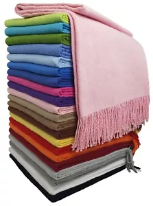 SALE! Baumwolldecke Wohndecke Plaid 140 x 170 cm 100% Baumwolle Hellrosa - Bild 1 von 4
