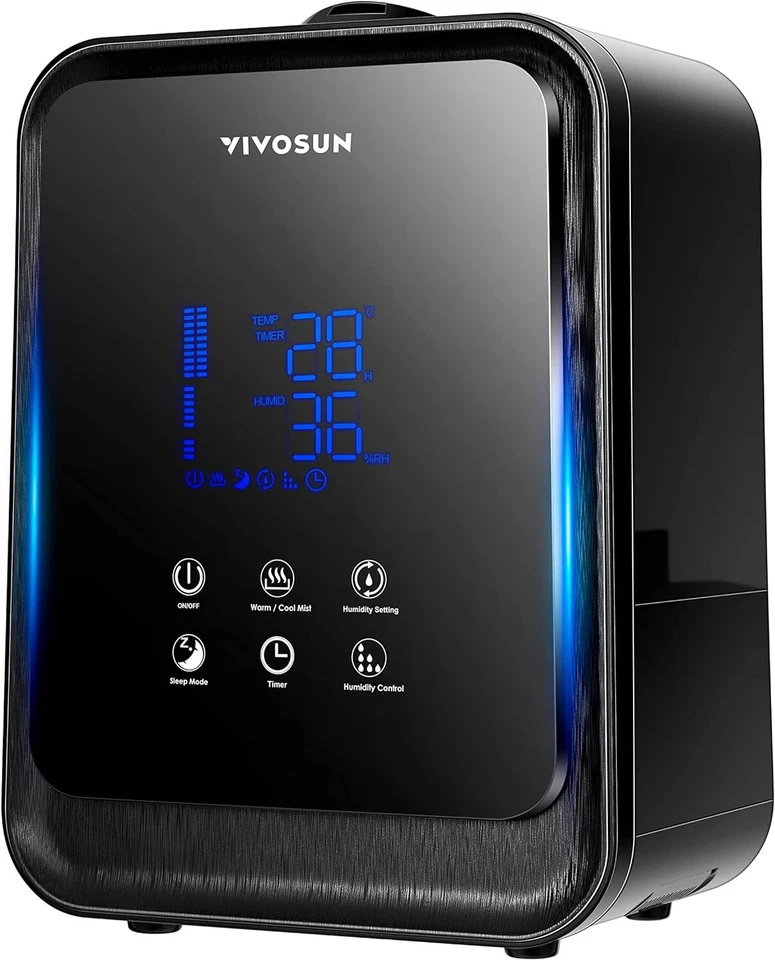 Humidificador ultrasónico de aire de niebla fría y caliente VIVOSUN 4,5 L con control remoto Foto 1 de 4