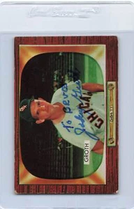 1955 Bowman #117 Johnny Groth White Sox Signed Auto *H3356 - Picture 1 of 2