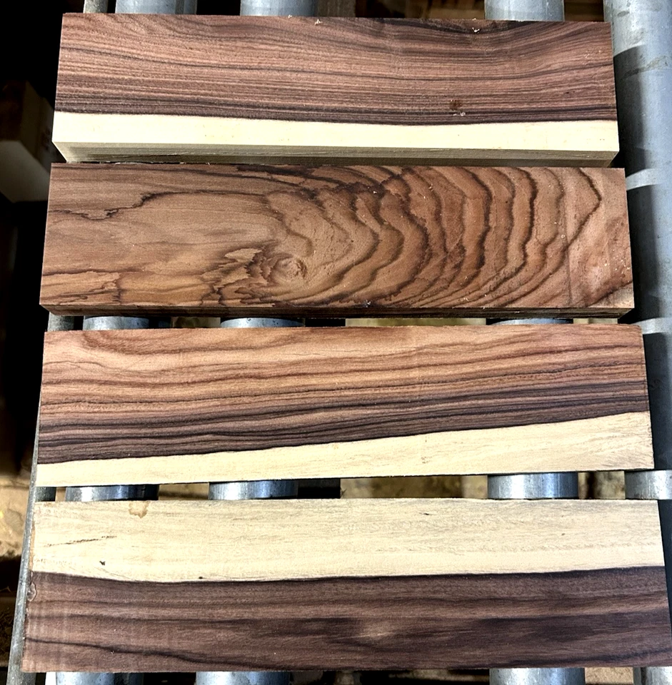 4 HERMOSAS PIEZAS MADERA ASERRADA BOLIVIANA SECA AL HORNO SAPPY 12 X 3" X 3/4" Foto 1 de 1