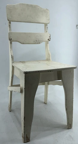 VINTAGE LADDER BACK SIDE DINING CHAIR Country Shaker Farmhouse  wood old rustic Cover