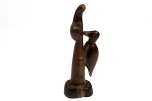 Estatuilla de pájaro carpintero, tallado en madera - Imagen 1 de 10