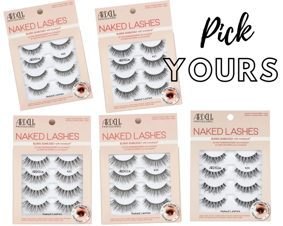 Ardell - 4 Pairs - Naked Lashes - 420/421/422/423/424 Eye Lashes - Pick Yours - Image 1 of 1