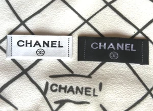Chanel Clothing Label Tag Sewing Replacement New (Two 2) 1.75" X 0,7" \ 45x16 mm - Picture 1 of 6