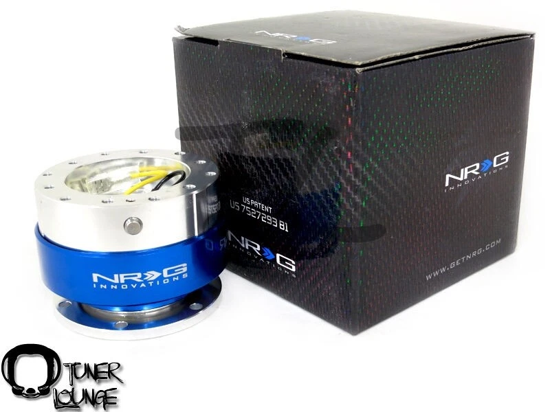 NRG STEERING WHEEL QUICK RELEASE GEN 1.0 BLUE WITH SILVER BODY SRK-100BL Foto 1 de 1