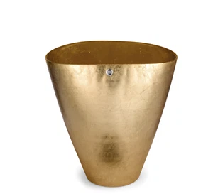 Vaso Decorativo Soprammobile Foglia Oro Fantin Argenti 24 cm - Foto 1 di 7