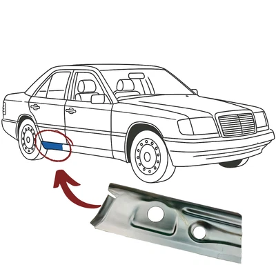 Mercedes W124 S124 lamiera soglia lamiera saldata posteriore destra cl. elettrico