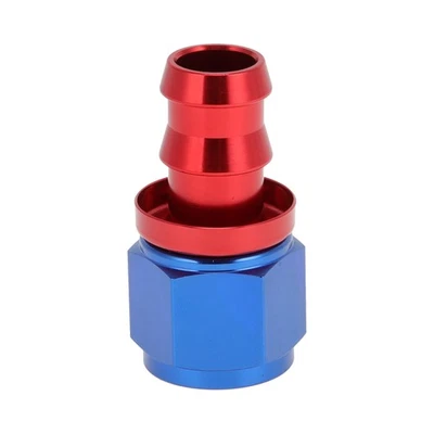 AN12 Terminal 3/4" Push Lock Aluminio recta 1Pc Rojo/Azul - Imagen 1 de 4