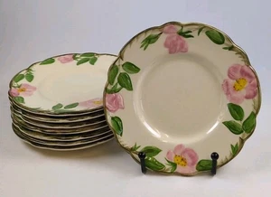 Vintage Desert Rose Franciscan Earthenware 6 1/4" Bread Plate Set of 8 Made USA - Picture 1 of 5