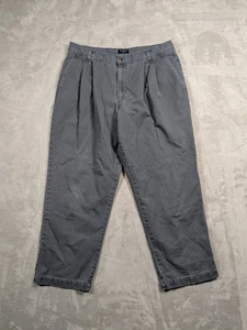 Dockers Relaxed Fit Pleated Pants W38 L29 Gray Made in USA WPL 423 - Picture 1 of 10