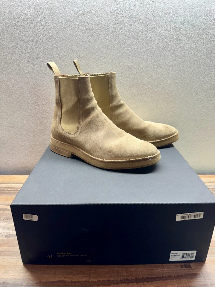 Bota Chelsea Yeezy Temporada 6 Gamuza Gruesa Taupe (100% Auténtica) Foto 1 de 4