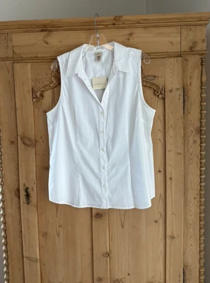 Nuevo Covington Blusa Blanca Sin Mangas Top Camisa XL Nuevo Foto 1 de 3