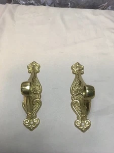 vintage GATCO SOLID BRASS toilet paper roll holder ornate bathroom fixture hold - Picture 1 of 11