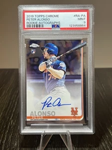 Topps Chrome Pete Alonso RC 2019 automático Rookie Mets PSA 9 - Imagen 1 de 2