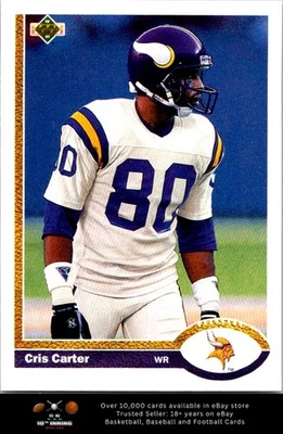 1991 Upper Deck FOOTBALL #56 Cris Carter - Image 1 of 2