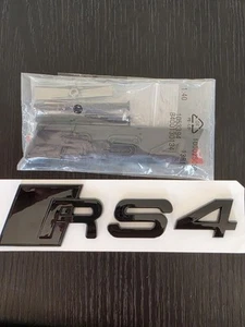 RS4 Front Grill And Rear Badge Gloss Black set - Picture 1 of 1