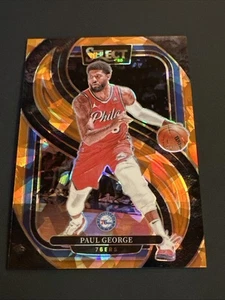 2024-25 Select Paul George Premier Orange Cracked Ice #/275 76ers - Picture 1 of 10