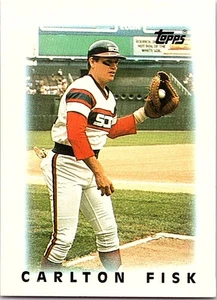Carlton Fisk 1986 Topps Major League Leaders Minis #11 Chicago White Sox - Foto 1 di 2