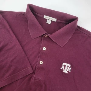 PETER MILLAR 2X Texas A&M Aggies Polo Shirt Logo Maroon Golf - Picture 1 of 8