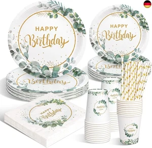 DANXIAN Geburtstagsdeko Partygeschirr Set, Pappteller Kindergeburtstag, - Bild 1 von 7