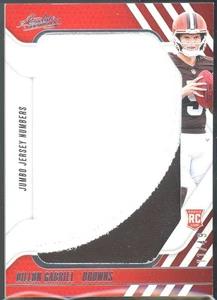 Dillon Gabriel 2025 Panini Absolute Jumbo Jersey Numbers Patch RC #/49 Browns - Picture 1 of 2