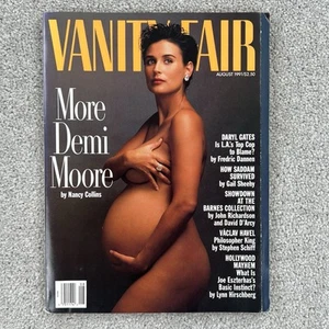 VTG Vanity Fair Magazine August 1991 Demi Moore Pregnant - Picture 1 of 6