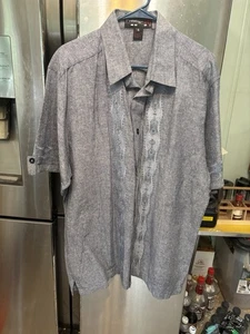 Vintage Royal Prestige Gris Con Mangas Anchas Manga Corta Con Borde de Encaje Talla M - Imagen 1 de 6