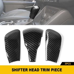 Carbon Fiber Center Console Gear Shift Knob Cover Bezels For Jeep Cherokee 2019+ - Picture 1 of 8