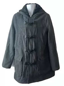 New Nwt GUESS Mens Medium M Wool Toggle Coat Grey Very Warm msrp $450 J300 - Picture 1 of 5